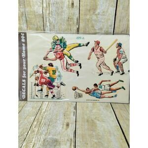 Vtg Sports Meyercord Deecals Hockey Football Basketball Baseball 499-A
